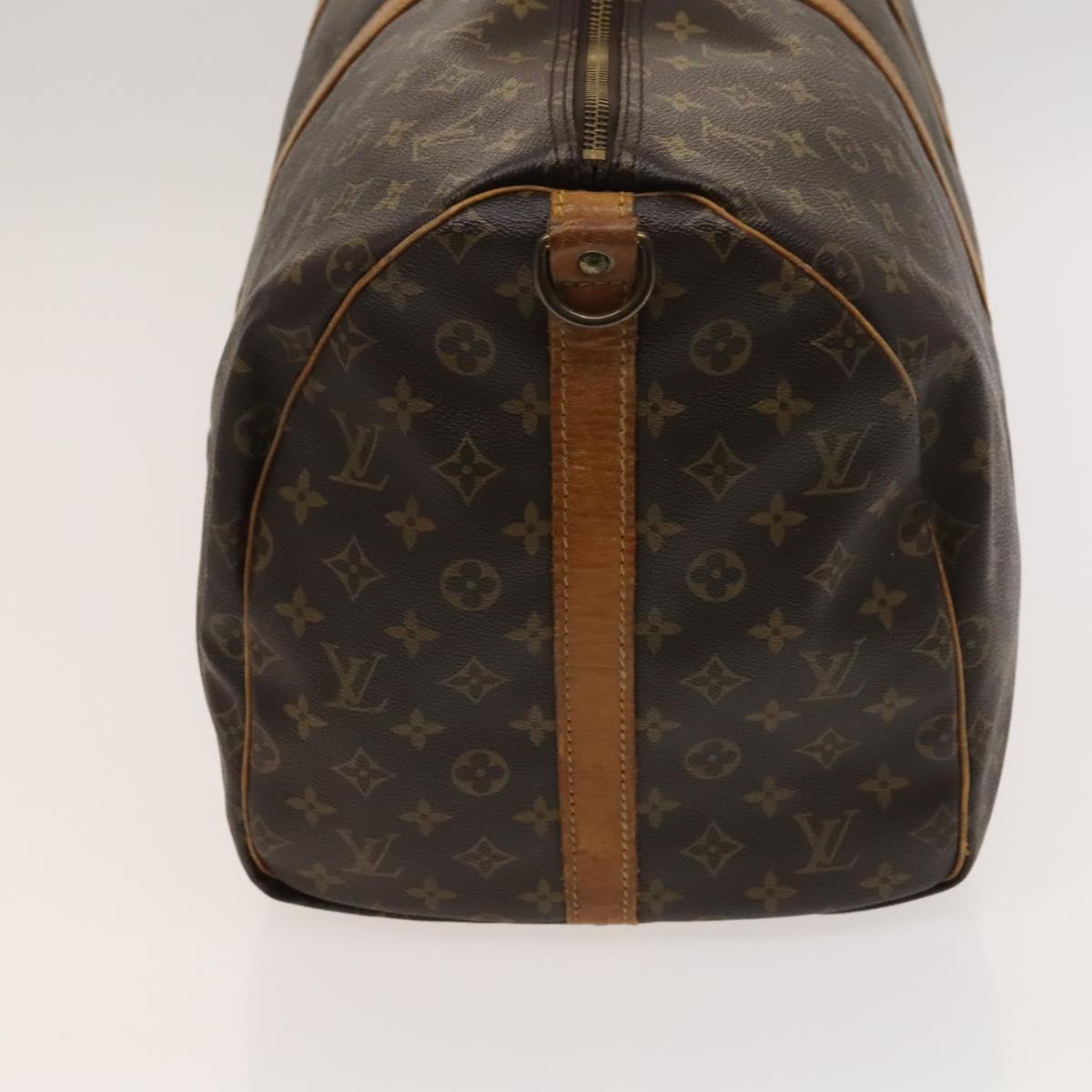 Louis Vuitton Keepall Bandouliere 55, Brown, Canvas, travel