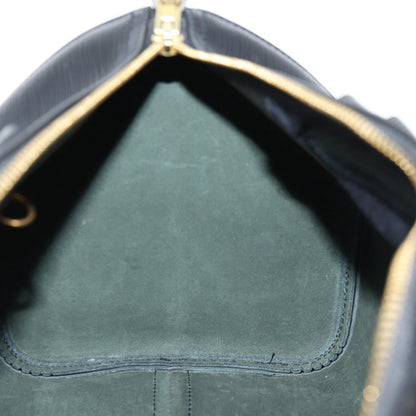Louis Vuitton Speedy, Black, Leather, handbag