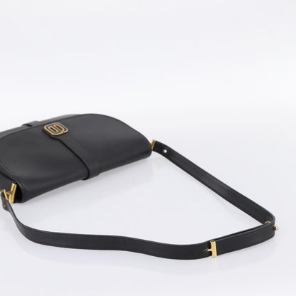 Christian Dior Shoulder Leather, Black, Leather, Shoulder Bag