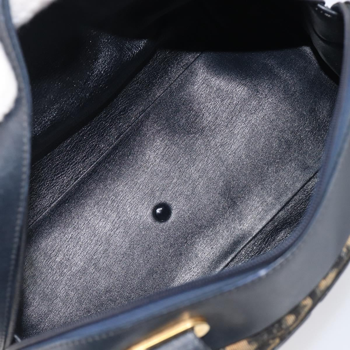 Christian Dior Detective Handle Leather, Navy, Canvas, Handbag