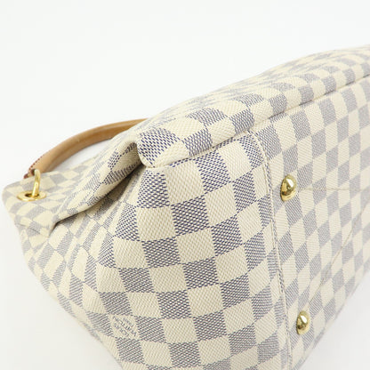 Louis Vuitton Artsy Damier, White, Canvas, Handbag