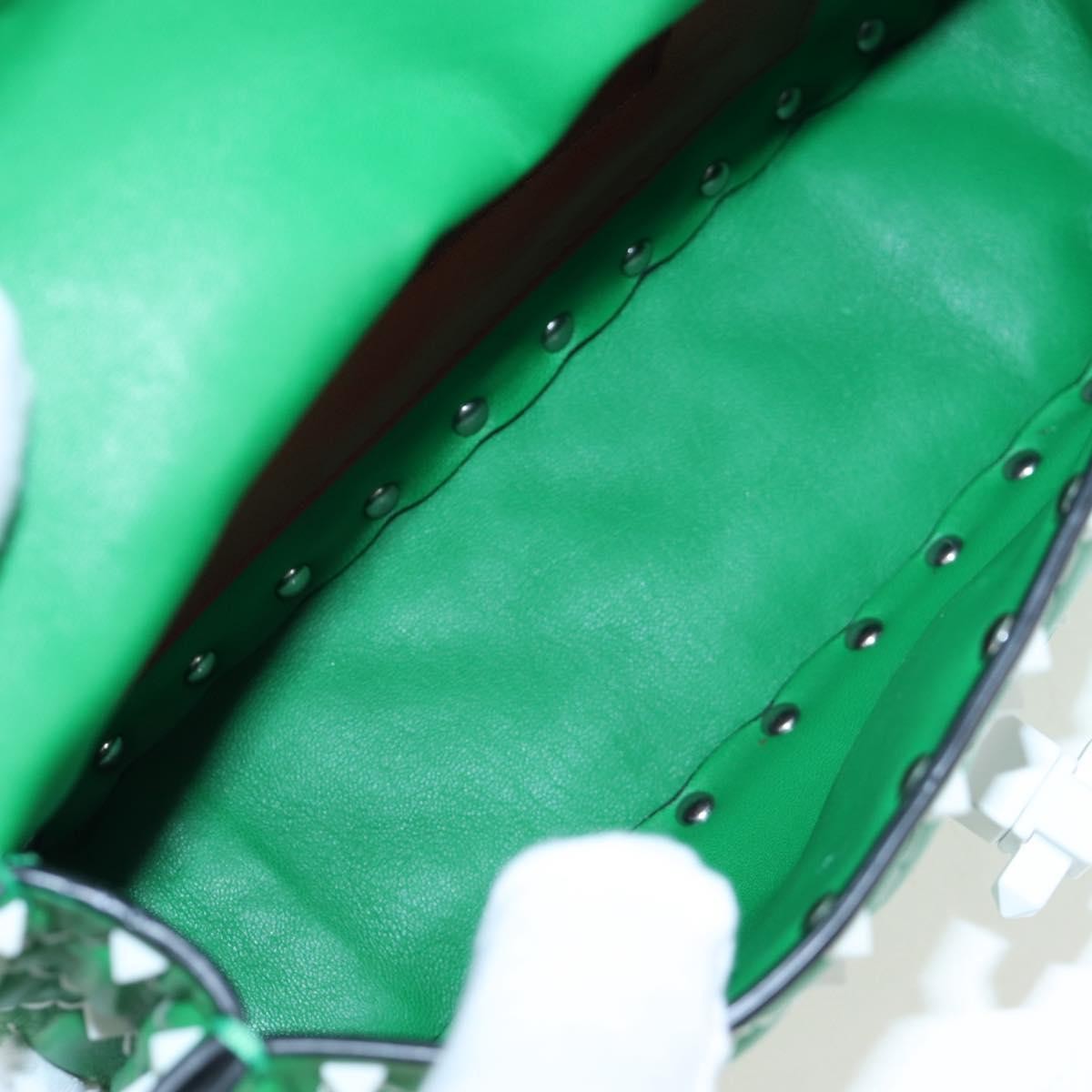 Valentino Garavani Free Rockstud Spike Flap Quilted Leather, Green, Leather, Handbag