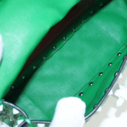 Valentino Garavani Free Rockstud Spike Flap Quilted Leather, Green, Leather, Handbag