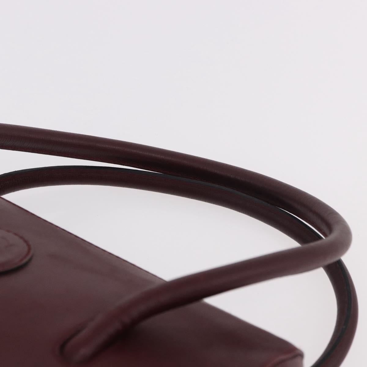 Cartier Must Line Leather, Burgundy, Leather, Handbag