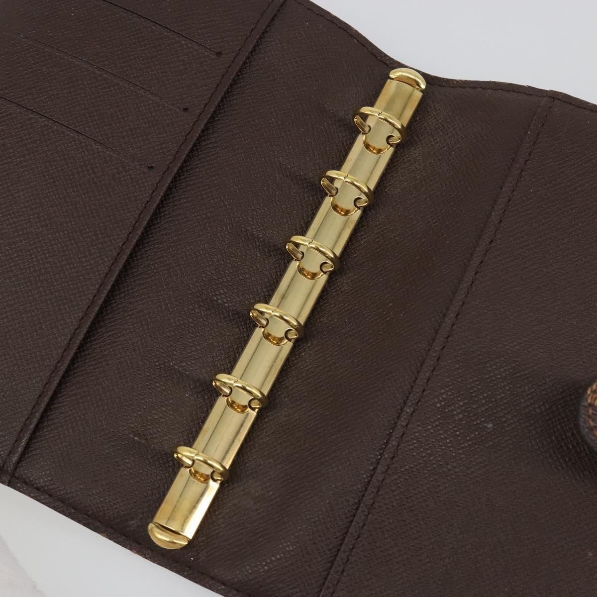 Louis Vuitton Ring Agenda Cover Damier, Brown, Canvas, Briefcase