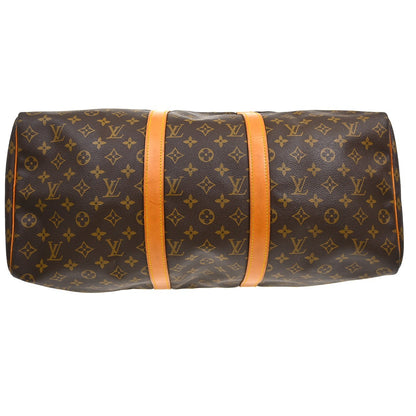 Louis Vuitton Keepall Monogram, Brown, Canvas, Travel Bag