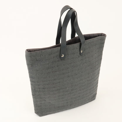 Hermes Ahmedabad Woven Leather and Canvas, Gray, Canvas, Tote Bag