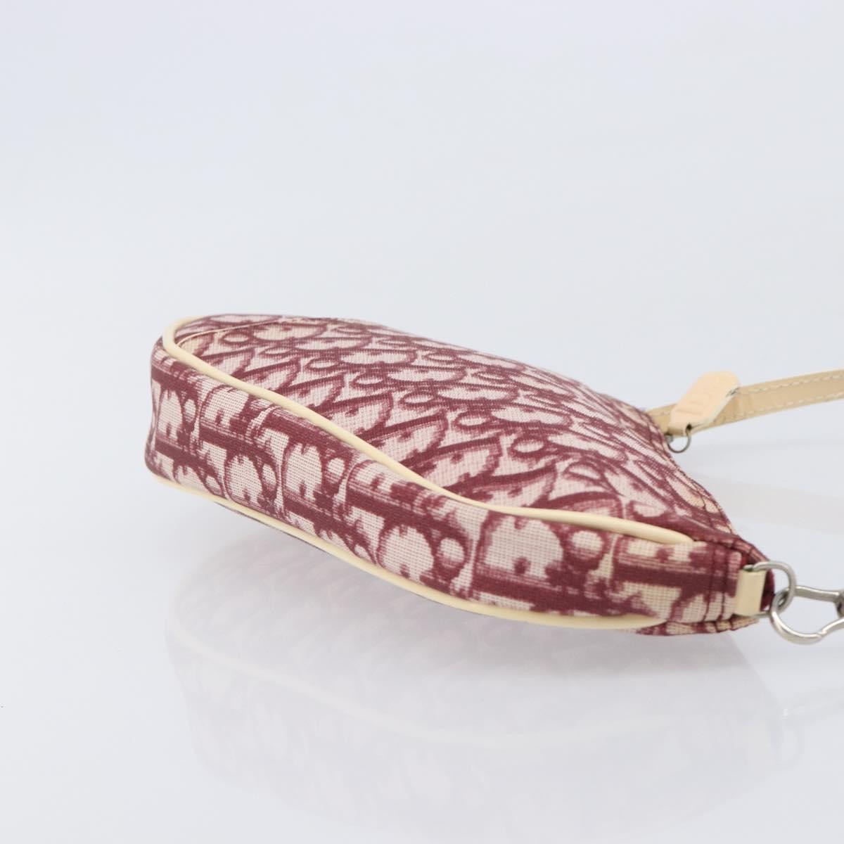 Christian Dior Vintage Saddle Bag Canvas, Red, Canvas, Clutch