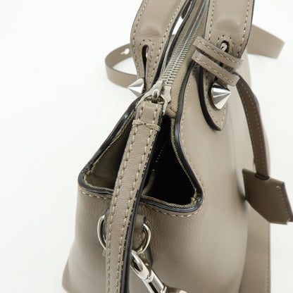 Fendi By The Way Satchel Leather, Beige, Leather, Handbag