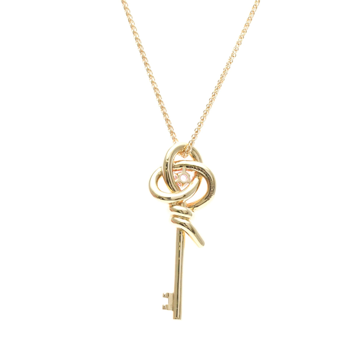 Tiffany & Co. Knot Key Pendant 18K Rose Gold, Gold, Pink Gold, Necklace