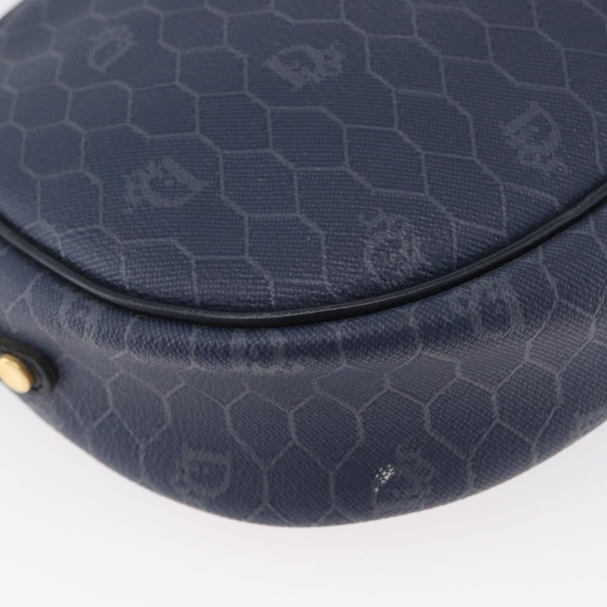 Christian Dior Vintage Honeycomb Canvas, Navy, Canvas, Shoulder Bag