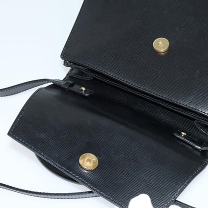 Céline Logo du cercle, Black, Leather, shoulder