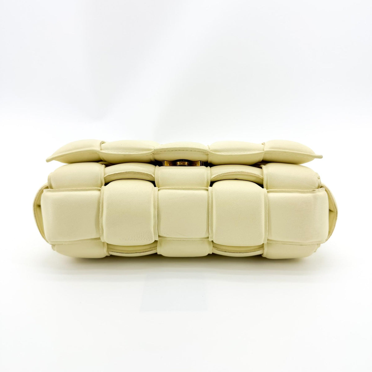 Bottega Veneta Cassette Padded Maxi Intrecciato Leather, Yellow, Leather, Crossbody Bag