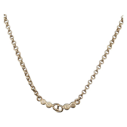 Christian Dior CD Pendant Metal, Gold, Metal, Necklace