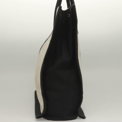 Saint Laurent Rive Gauche, White, "CANVAS, LEATHER", handbag