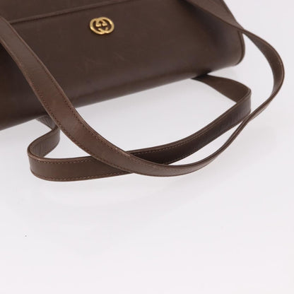 Gucci Vintage Leather, Brown, Leather, Tote Bag