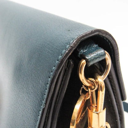 Givenchy GV3 Flap Leather with Suede, Blue, Leather, Handbag