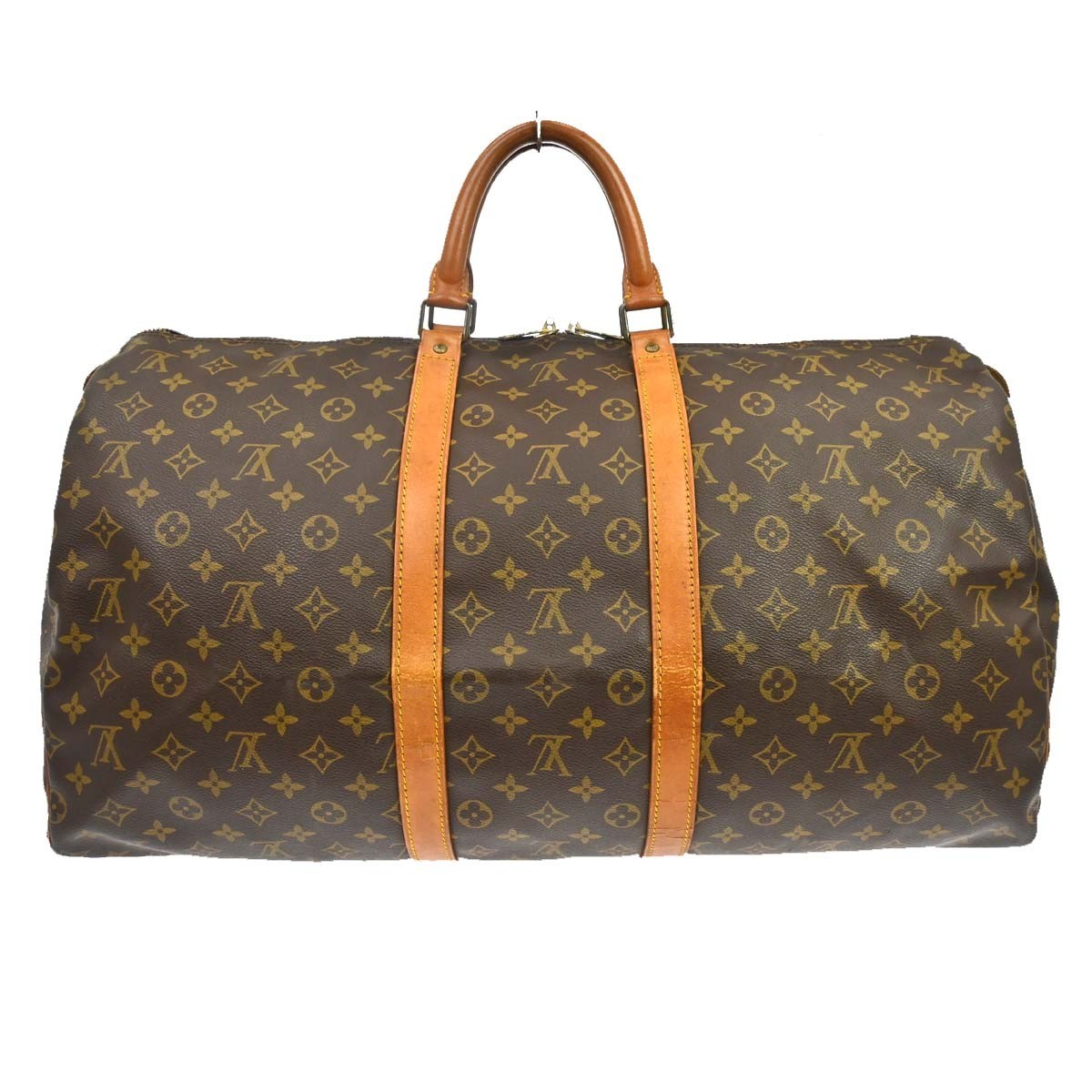 Louis Vuitton Keepall Monogram, Brown, Canvas, Travel Bag