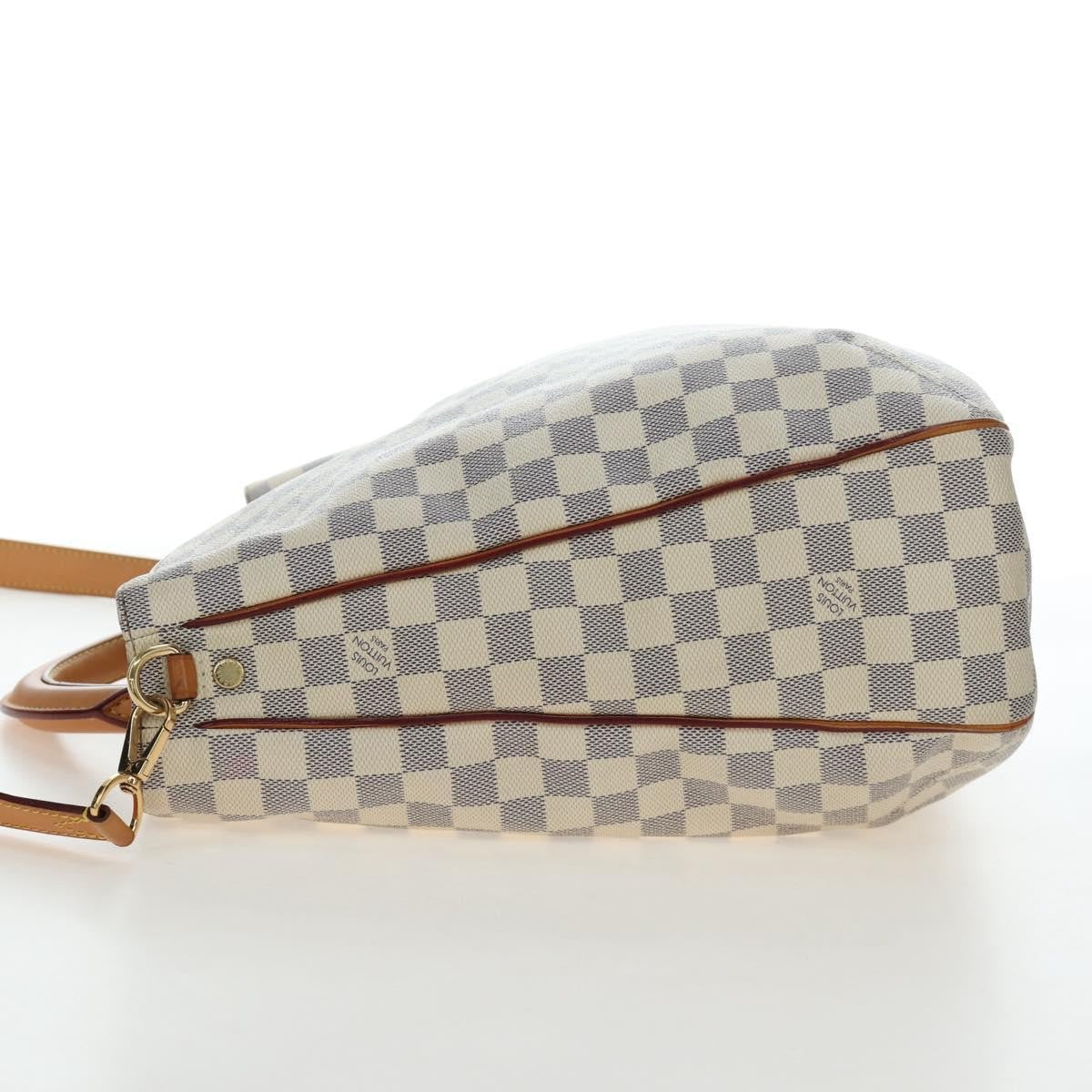 Louis Vuitton Soffi Damier Ebene, White, Canvas, Handbag