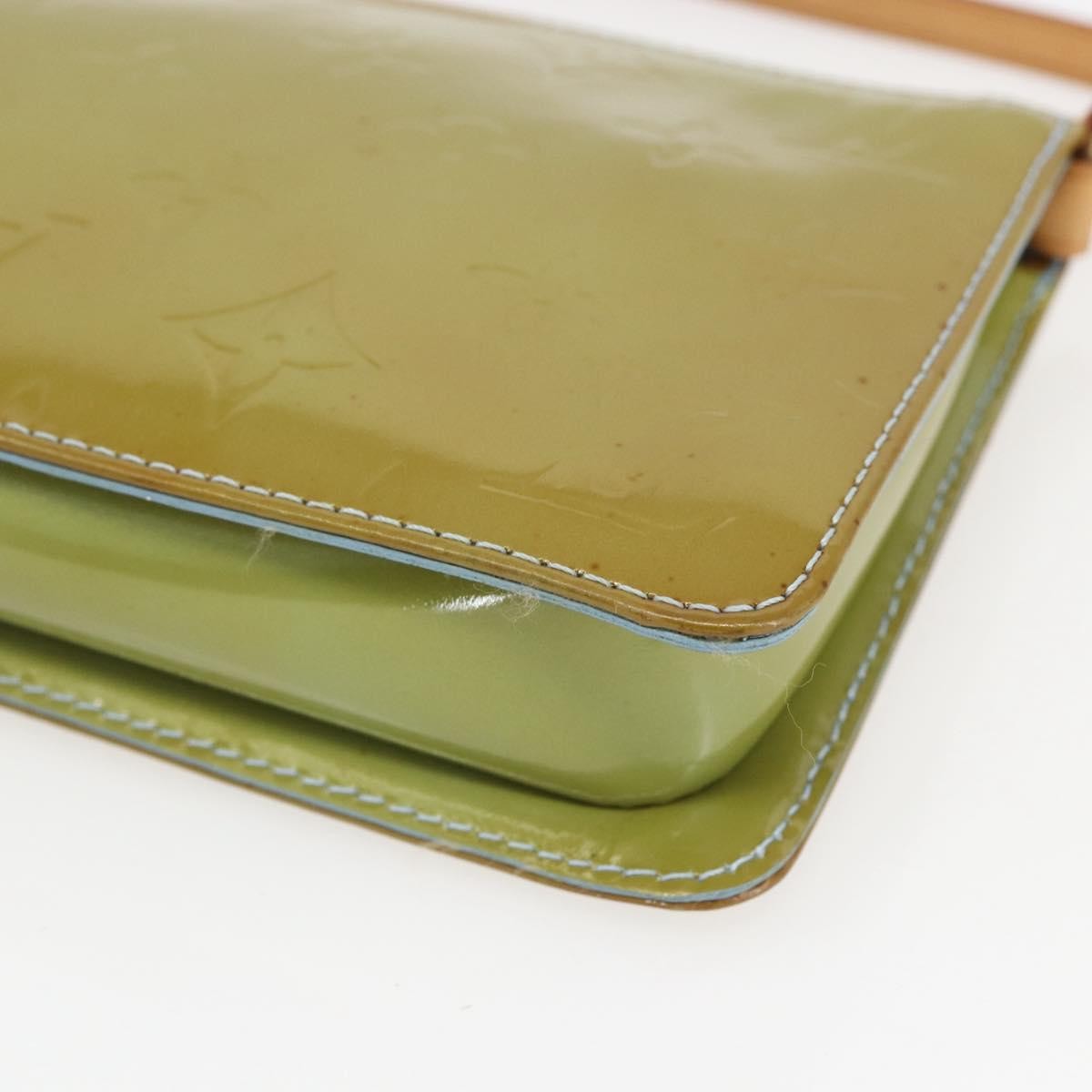 Louis Vuitton Lexington Pochette Monogram Vernis, Green, Patent Leather, Clutch