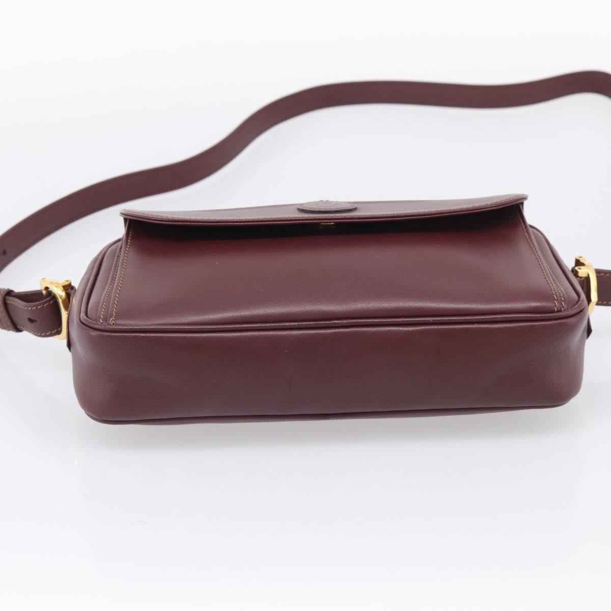 Cartier Must de Cartier Leather, Burgundy, Leather, Shoulder Bag