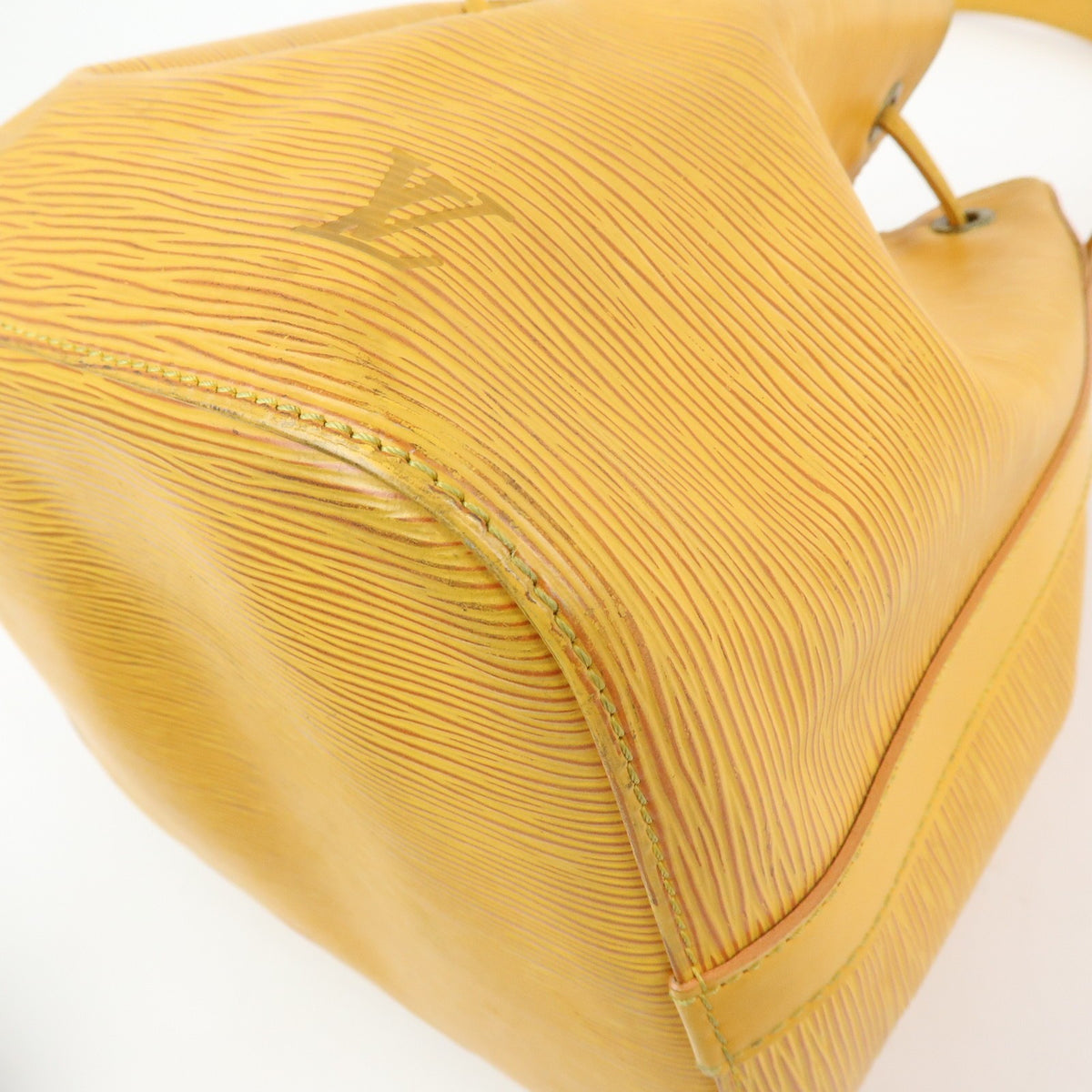 Louis Vuitton Petit Noe Epi Leather, Yellow, Leather, Handbag