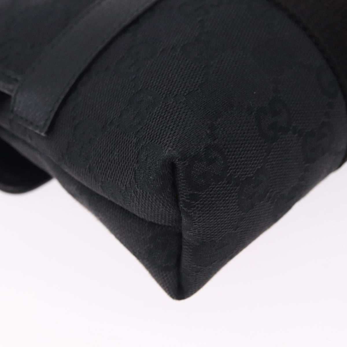 Gucci Buckle Waist GG Canvas and leather, Black, Canvas, Clutch