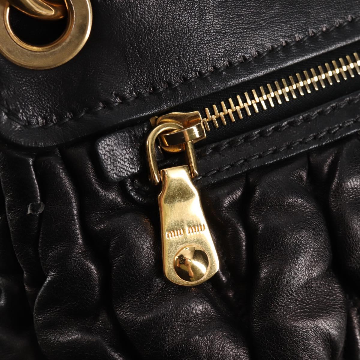 Miu Miu Coffer, Black, Leather, handbag