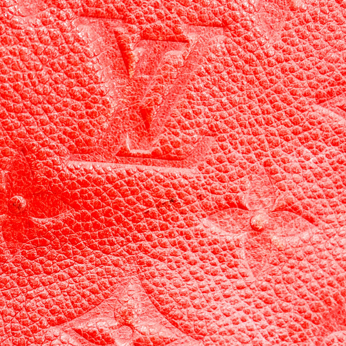 Louis Vuitton Multi Pochette Accessoires Pouch Monogram Empreinte Giant, Red, Leather, Clutch