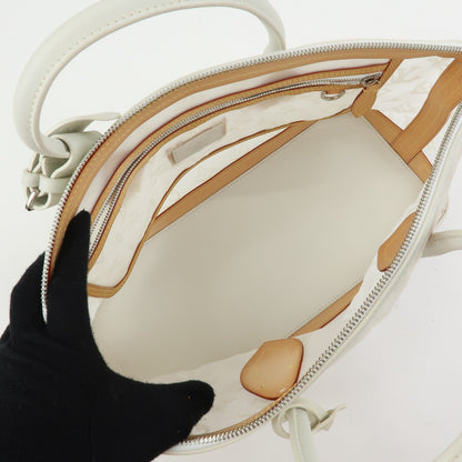 Louis Vuitton Transparence Lockit Mesh and Leather, White, Mesh, Handbag