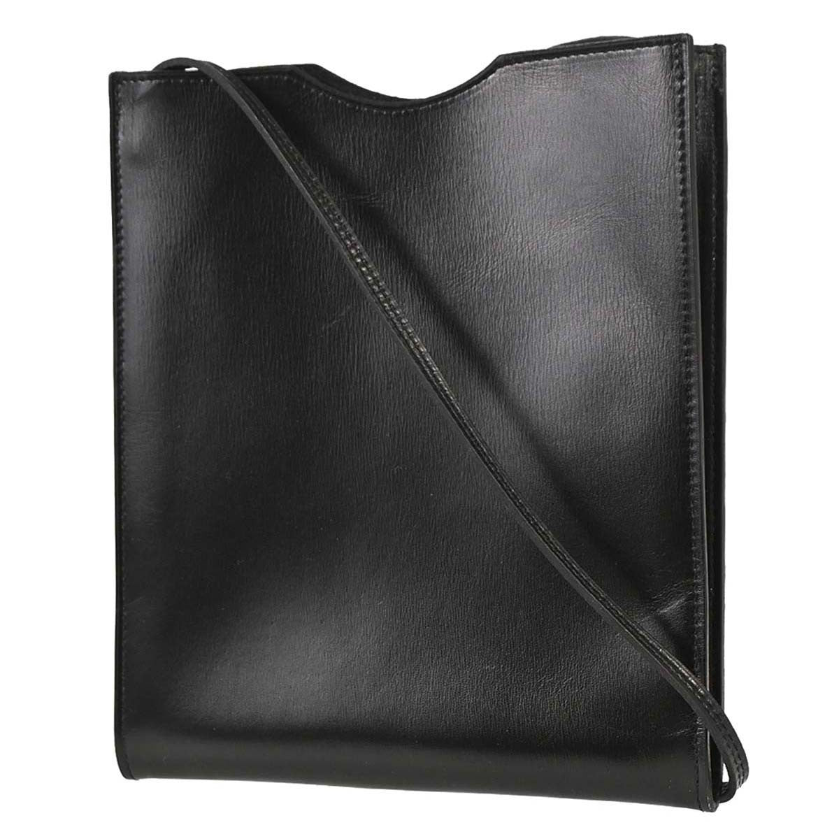 Hermes Onimaitou Pochette Box Calf, Black, Leather, Clutch