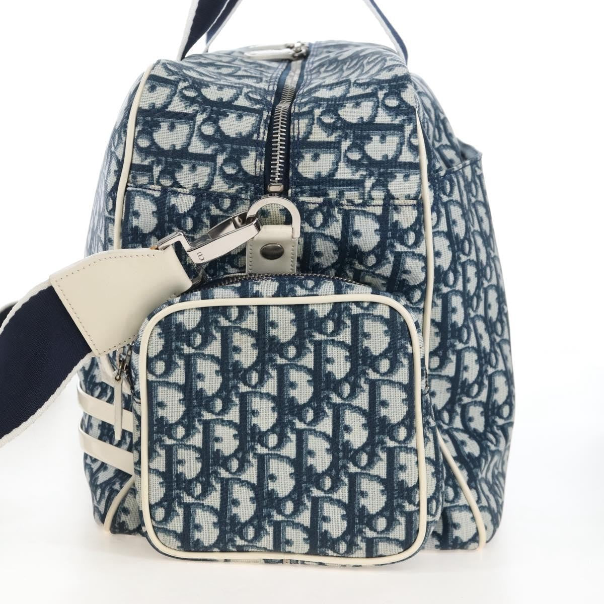 Christian Dior Vintage Girly Boston Diorissimo Canvas, Navy, Canvas, Handbag