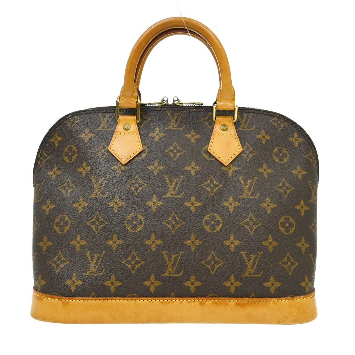 Louis Vuitton Alma Monogram Canvas, Brown, Canvas, Handbag