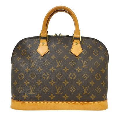 Louis Vuitton Alma Monogram Canvas, Brown, Canvas, Handbag