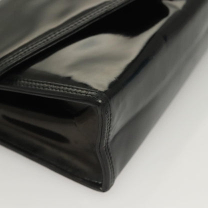 Chanel CC Envelope Flap Patent Leather, Black, Patent Leather, Clutch
