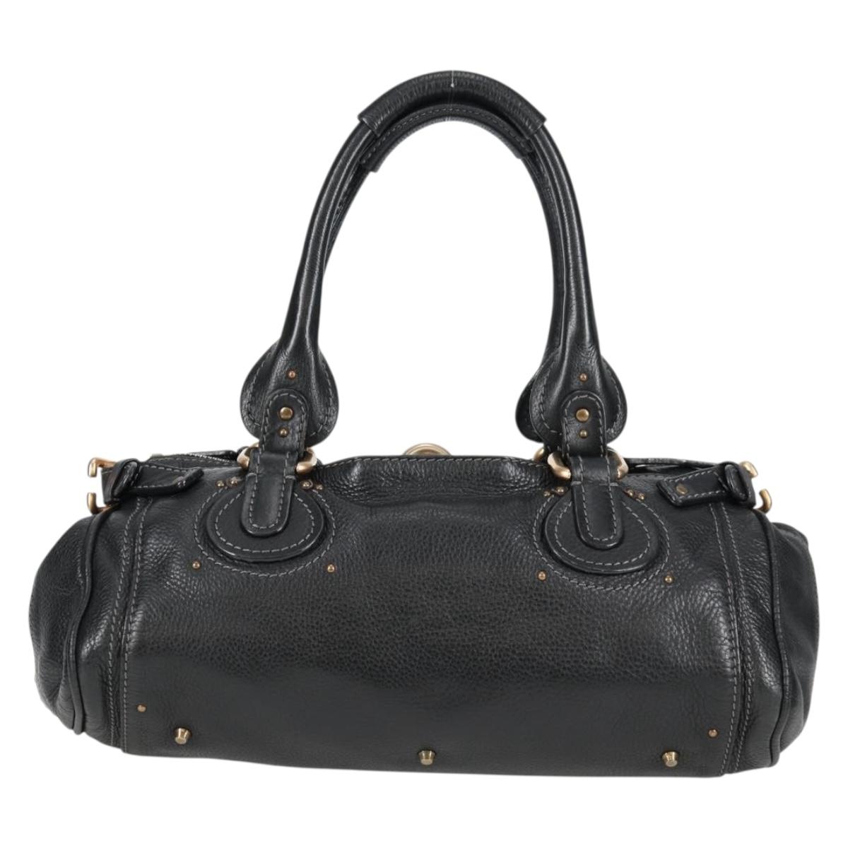 Chloé Paddington, Black, Leather, handbag