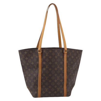 Louis Vuitton Shopping Sac Monogram Canvas, Brown, Canvas, Handbag