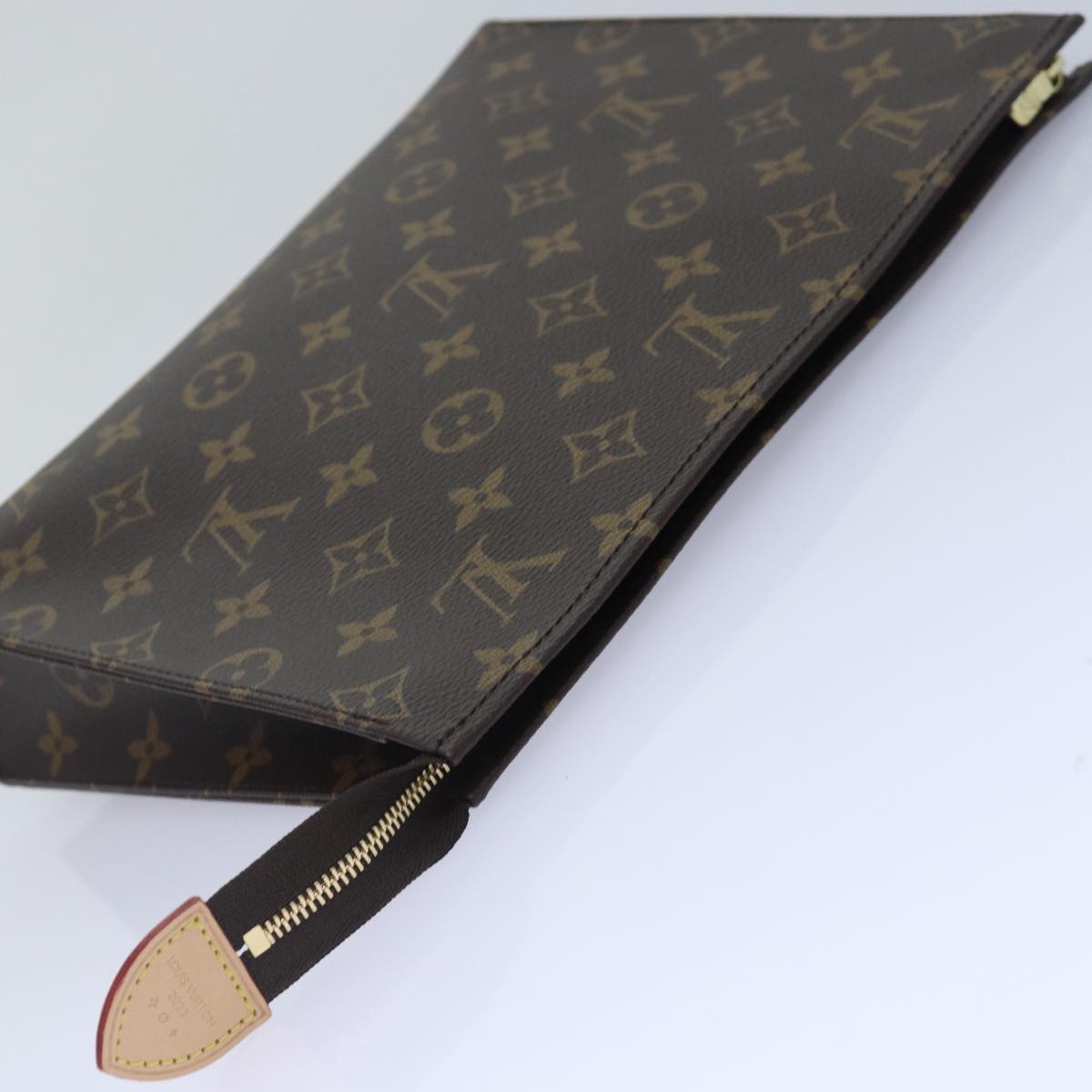 Louis Vuitton Poche Toilette, Brown, Canvas, clutch