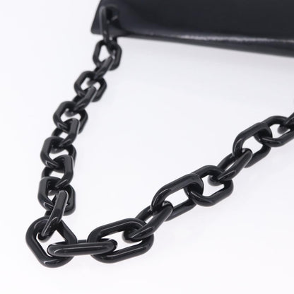 Prada Chain Shoulder Leather, Black, Leather, Shoulder Bag