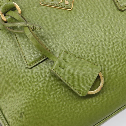 Prada Galleria  Strap Leather, Green, Leather, Handbag
