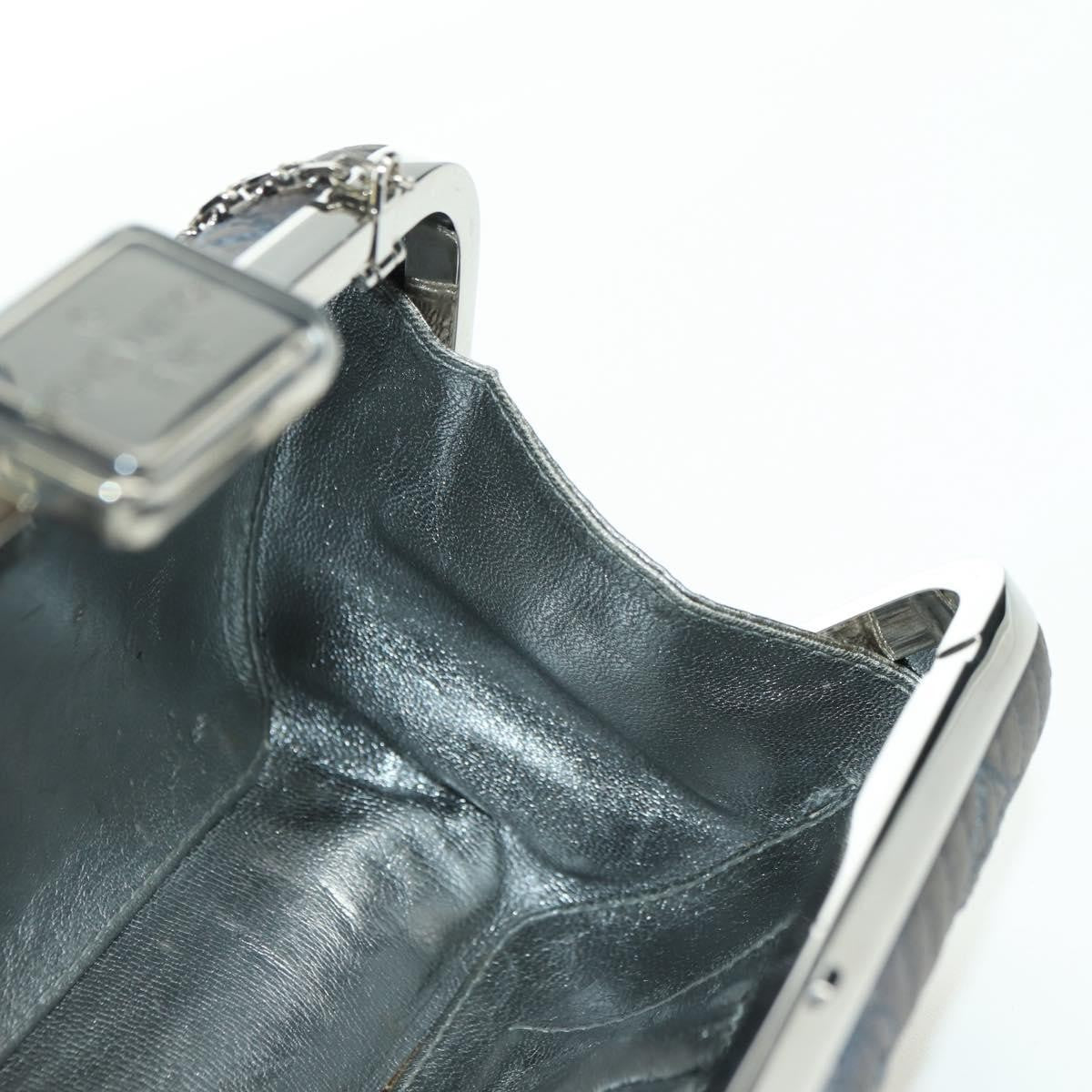 Louis Vuitton Motard Minaudiere Monogram Satin, Gray, Satin, Clutch