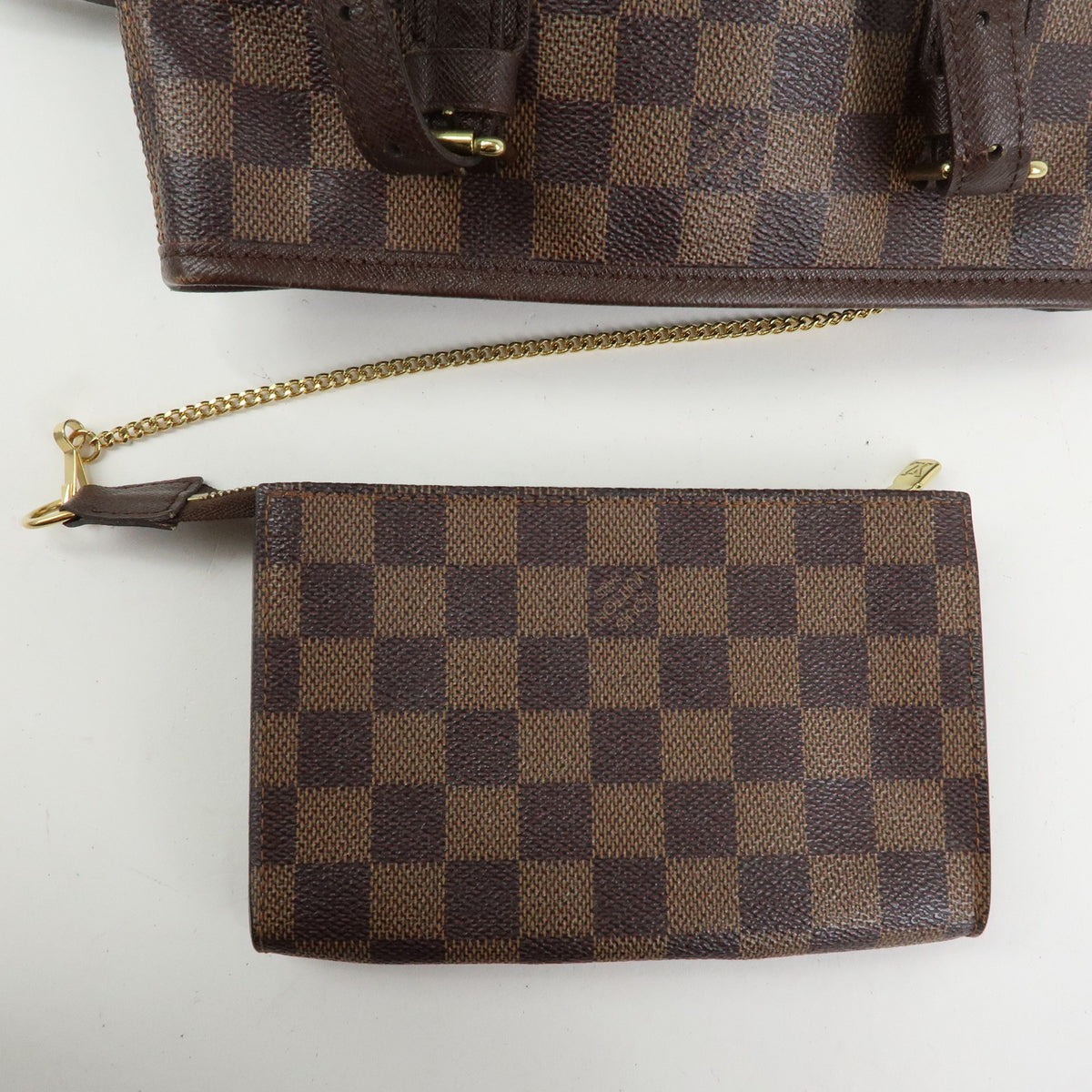 Louis Vuitton Marais Bucket Damier, Brown, Canvas, Handbag