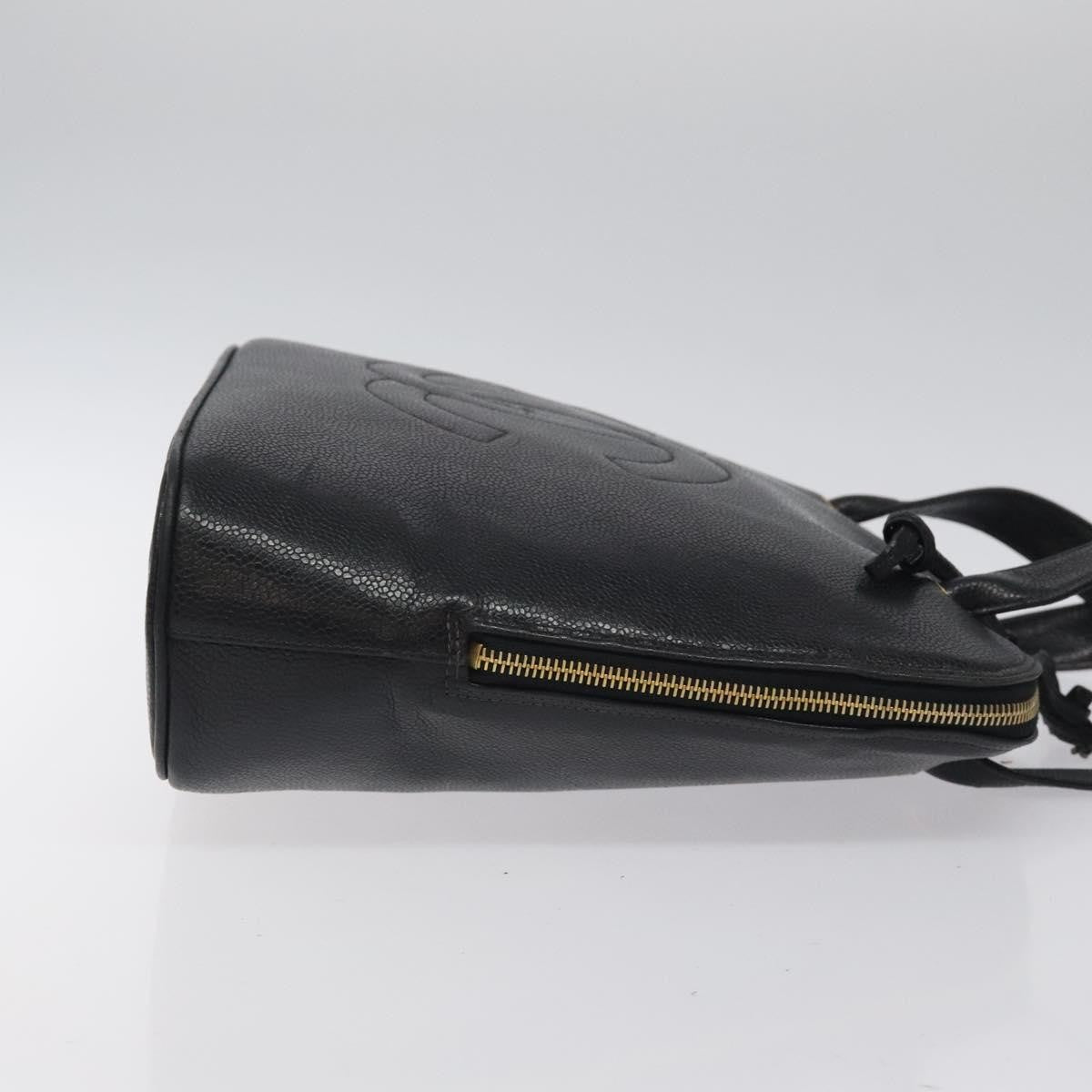 Chanel Vintage CC Dome Caviar, Black, Calfskin, Handbag