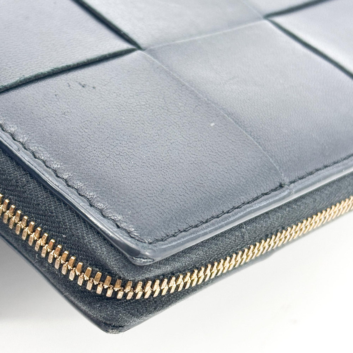 Bottega Veneta Zip Around Intrecciato Nappa, Black, Leather, Wallet