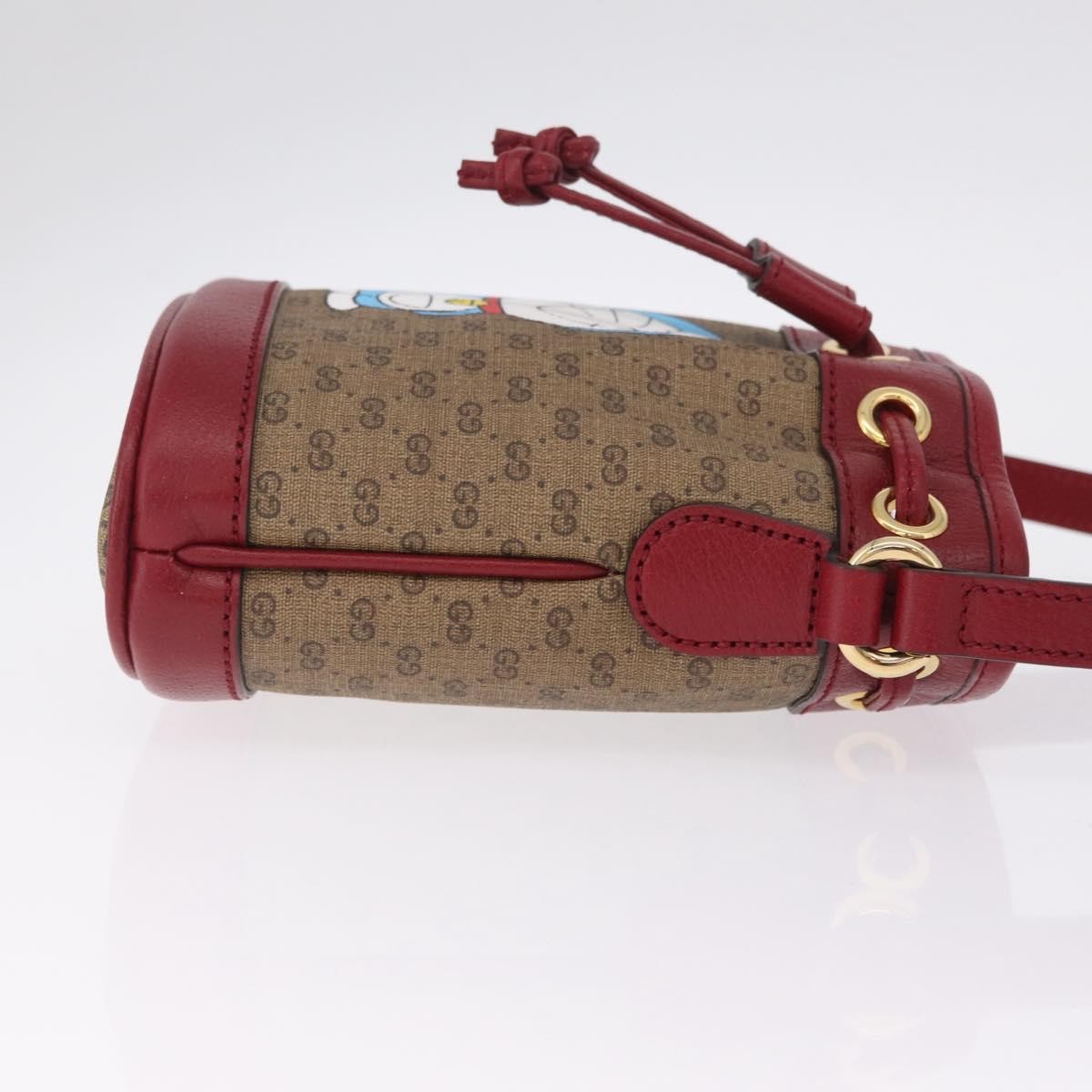 Gucci Doraemon Bucket Printed Mini GG Coated Canvas, Beige, Canvas, Handbag