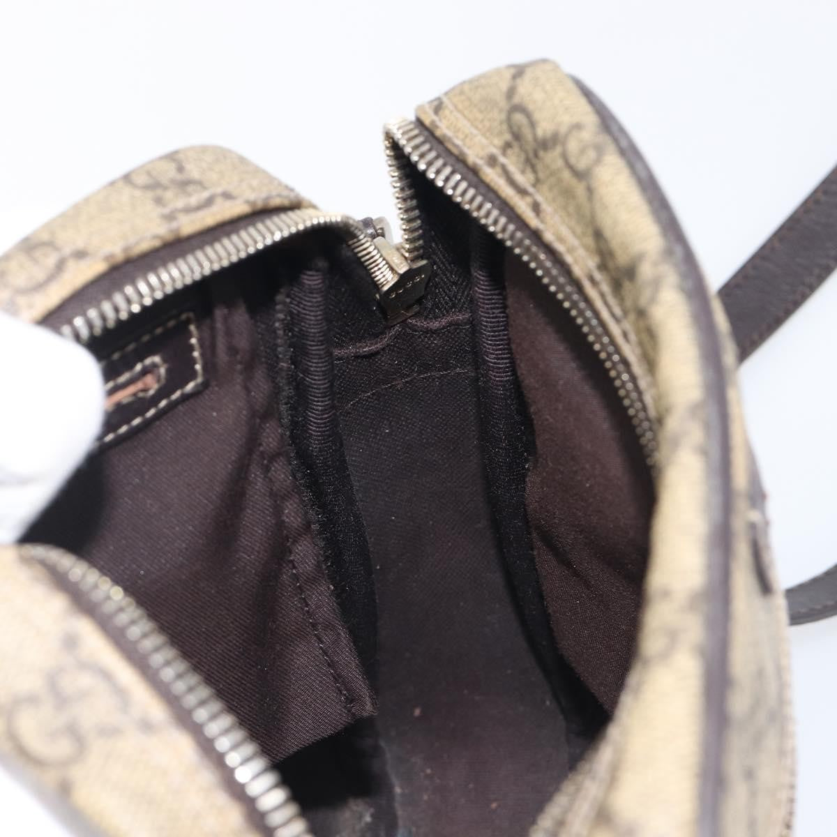 Gucci Front Zip Pocket Messenger GG Coated Canvas, Beige, Canvas, Shoulder Bag
