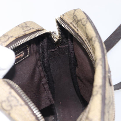 Gucci Front Zip Pocket Messenger GG Coated Canvas, Beige, Canvas, Shoulder Bag