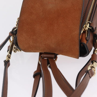Chloe Faye Quilted Leather, Brown, Leather, Shoulder Bag