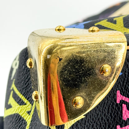 Louis Vuitton Speedy Monogram Multicolor, Black, Canvas, Handbag