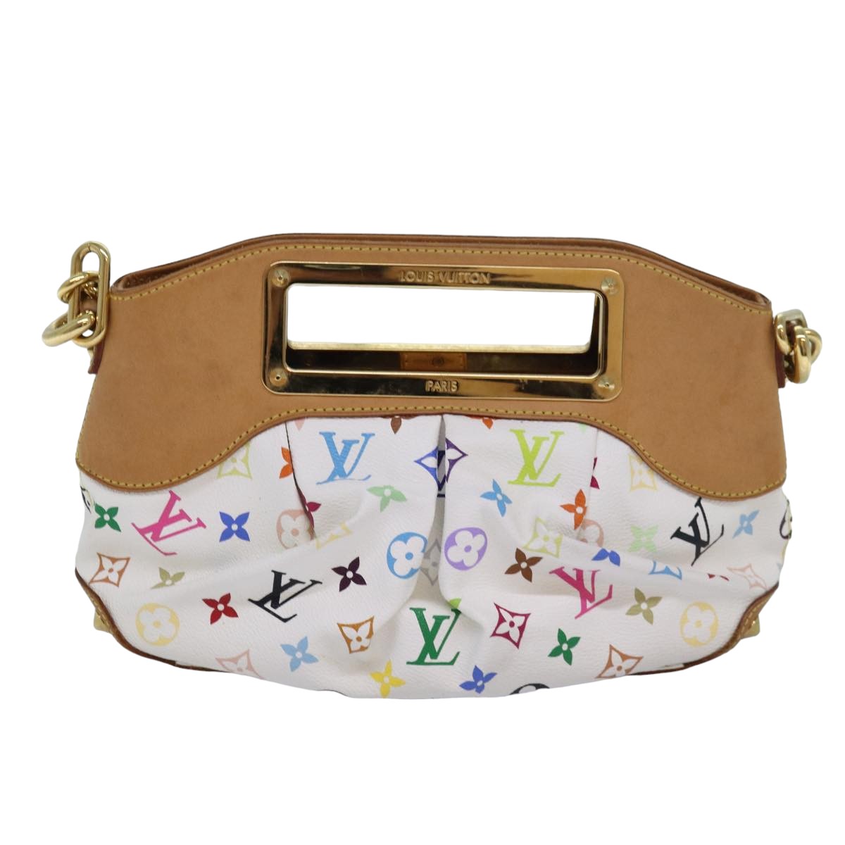 Louis Vuitton Judy, White, Canvas, handbag